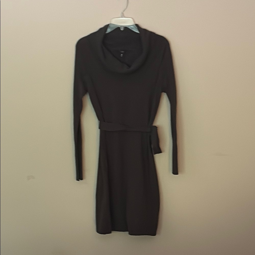 Mossimo Supply Co Gray Long Sleeve Cowl Neck Dress